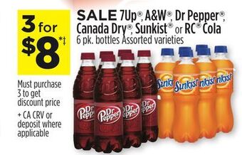 Dollar General 7up®, a & w®, dr pepper®, canada dry®, sunkist® or rc® cola offer