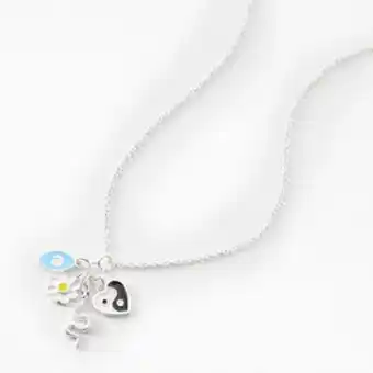 Claire's Silver yin yang lucky charms 16" pendant necklace offer