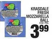 Ctown Krasdale fresh mozzarella ball offer