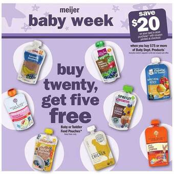 Meijer Baby dept. products offer