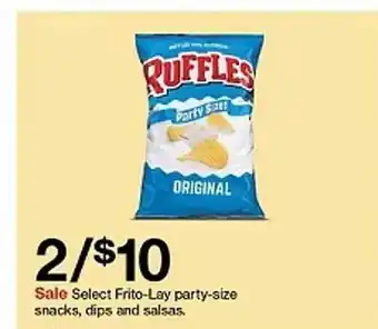 Target Frito-lay party-size snacks, dips and salsas offer
