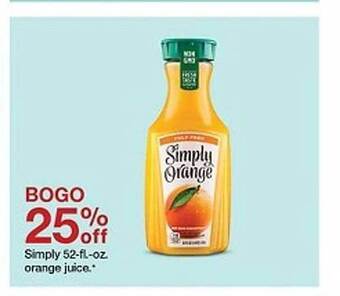 Target Simply 52-fl. -oz. orange juice offer