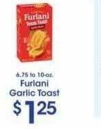 Price Rite Furlani garlic toast offer