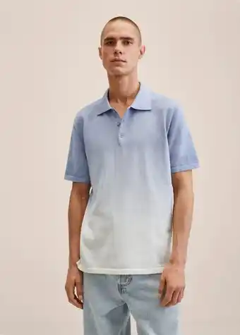 Mango Dyed knit polo shirt offer