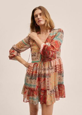 Mango Paisley print dress offer