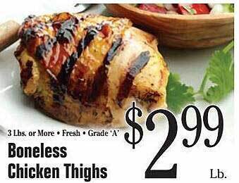 Morton Williams Boneless chicken thighs offer
