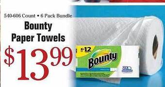 Morton Williams Bounty paper towels offer