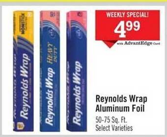 Price Chopper Reynolds wrap aluminum foil offer