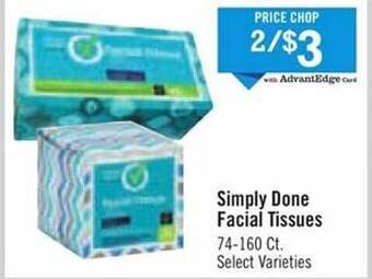 Price Chopper Simply done facial tissues offer