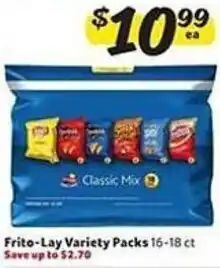 Weis Markets Frito-Lay Variety Packs offer
