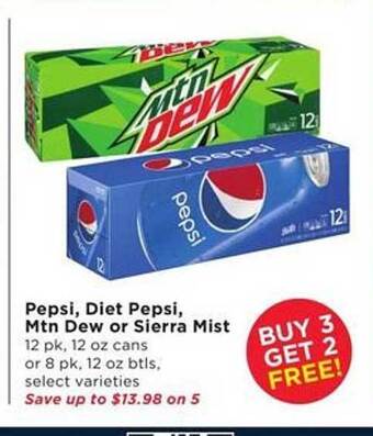 Cub Foods Pepsi, diet pepsi, mtn dew or sierra mist offer