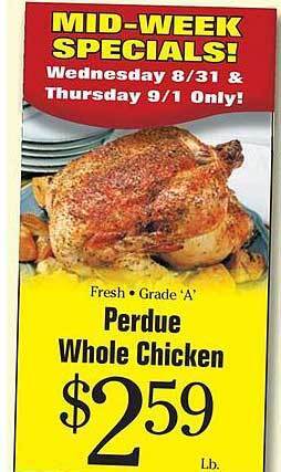 Morton Williams Perdue whole chicken offer