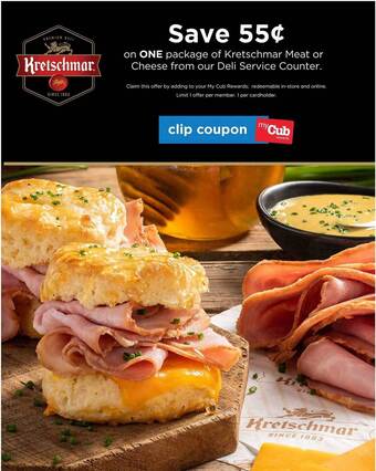 Cub Foods Kretschmar meat or cheese from our deli service counter offer