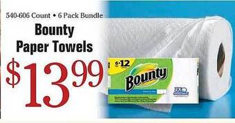 Morton Williams Bounty paper towels offer