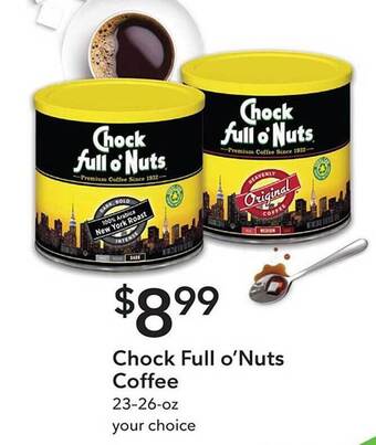Publix Chock full o'nuts coffee offer