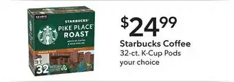 Publix Starbucks coffee k-cup pods offer