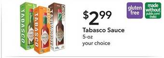 Publix Tabasco sauce offer