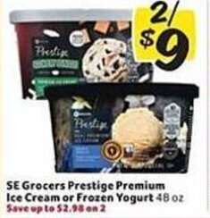Weis Markets SE Grocers Prestige Premium Ice Cream or Frozen Yogurt 48 oz offer