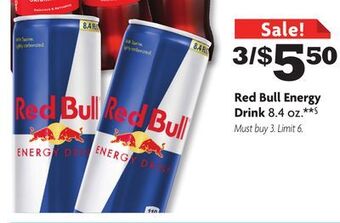 Family Dollar Red bull energy drink offer