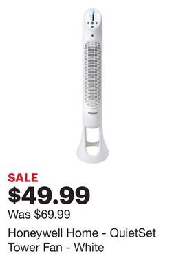 Best Buy Honeywell home - quietset tower fan - white offer