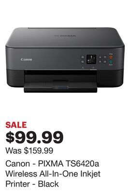 Best Buy Canon - pixma ts6420a wireless all-in-one inkjet printer - black offer