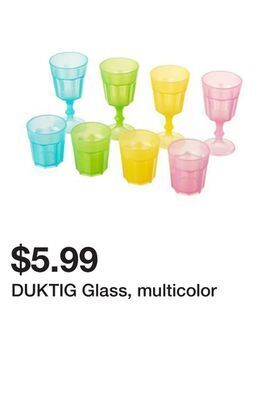 Ikea Duktig glass, multicolor offer