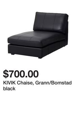 Ikea Kivik chaise, grann/bomstad black offer