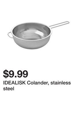 Ikea Idealisk colander, stainless steel offer