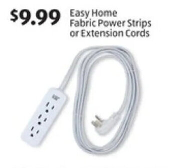 Aldi Easy Home Fabric Power Strips or Extension Cords offer