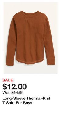 Old Navy Long-sleeve thermal-knit t-shirt for boys offer