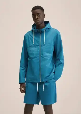 Mango Cotton-blend hooded jacket offer