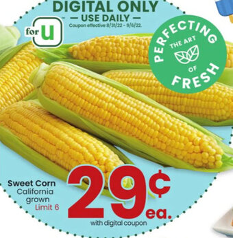 Albertsons Sweet Corn California grown offer