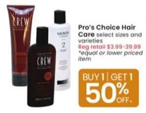 Albertsons Pro's Choice Hair Care offer