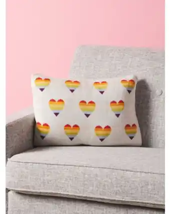 Home Goods 14x20 rainbow hearts pillow offer