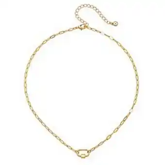 Kohl's Lc lauren conrad gold tone paperclip chain necklace with link pendant offer