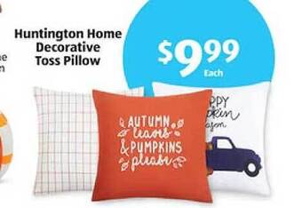 Aldi Huntington home decorative toss pillow offer