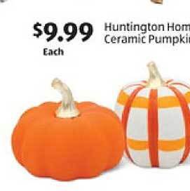 Aldi Huntington home ceramic pumpkin offer