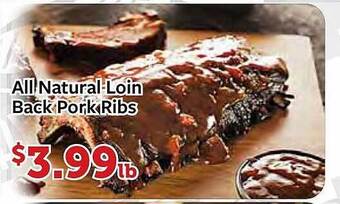 Fareway All natural loin back pork ribs offer