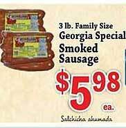 Food Depot Georgia special smoked sausage offer