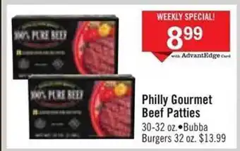Price Chopper Philly gourmet beef patties offer