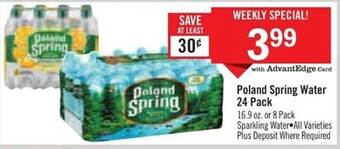 Price Chopper Poland spring water 24 pack offer