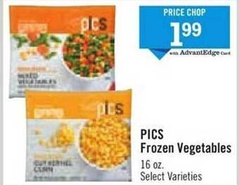 Price Chopper Pics frozen vegetables offer