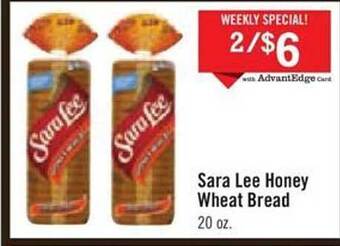 Price Chopper Sara lee honey wheat bread offer