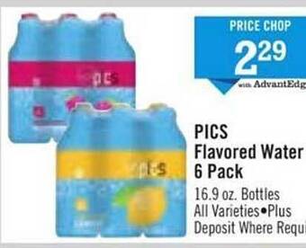 Price Chopper Pics flavored water 6 pack offer