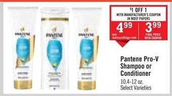Price Chopper Pantene pro-v shampoo or conditioner offer