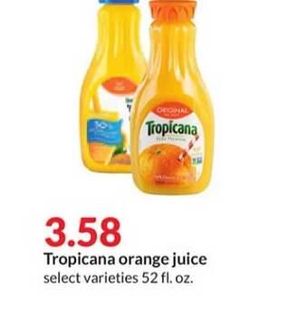 Hy-Vee Tropicana orange juice offer