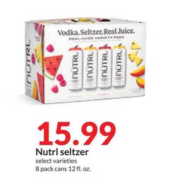 Hy-Vee Nutrl seltzer offer