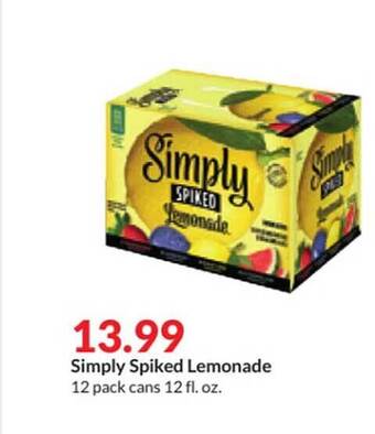 Hy-Vee Simply spiked lemonade offer