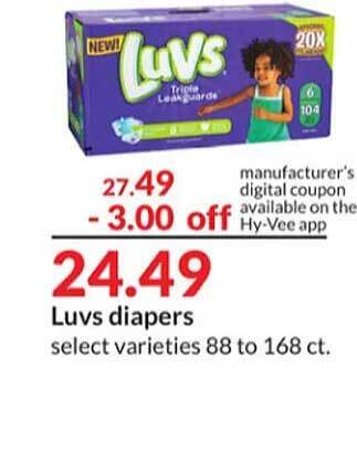 Hy-Vee Luvs diapers offer