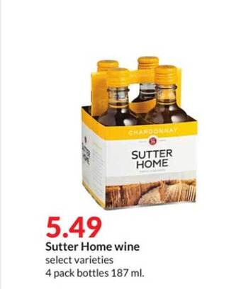 Hy-Vee Sutter home wine offer